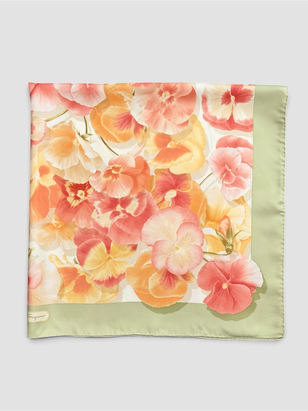 Salvatore Ferragamo Silk Floral Print Scarf